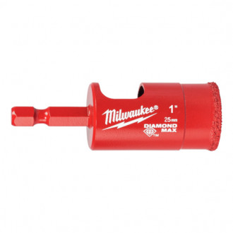 Коронка алмазна Diamond Plus MILWAUKEE, Ø25,0мм (1/4 Hex)-[articul]