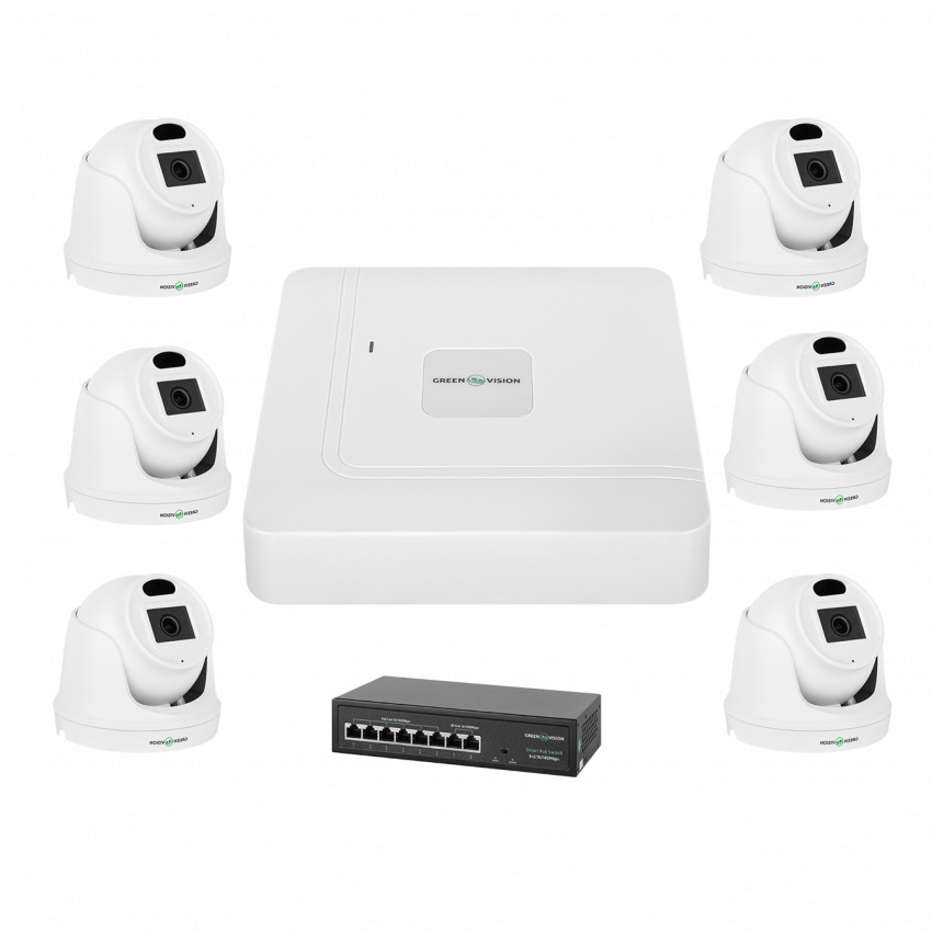Комплект відеоспостереження на 6 камер GV-IP-K-W71/06 3MP-