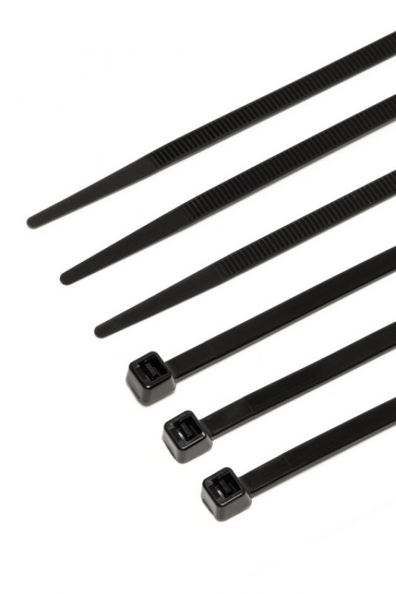MasterTool Хомут пластиковий 3,6*370 мм чорний, 100 шт, Арт.: 20-1851-20-1851