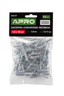 Заклепка алюмінієва витяжна 4.8х14 мм 50шт  (APRO)-[articul]