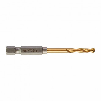 Сверло по металлу Milwaukee RedHEX HSS-G TiN. 3.5мм (10 шт)-[articul]