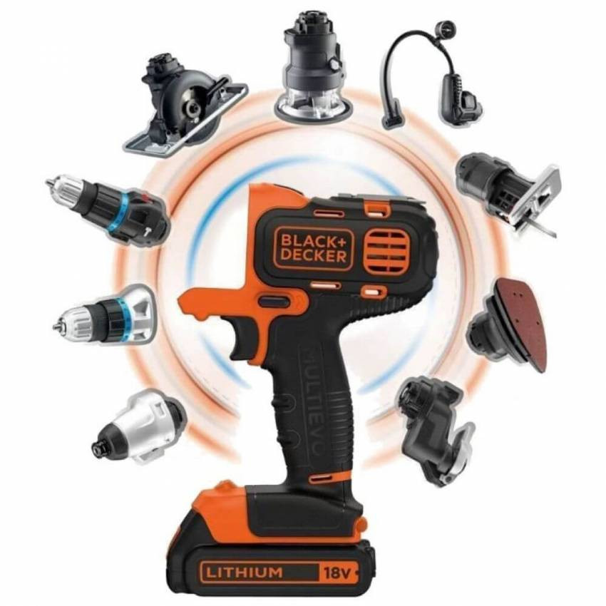 Дрель-шуруповерт аккумуляторный BLACK DECKER MT218KB-MT218KB