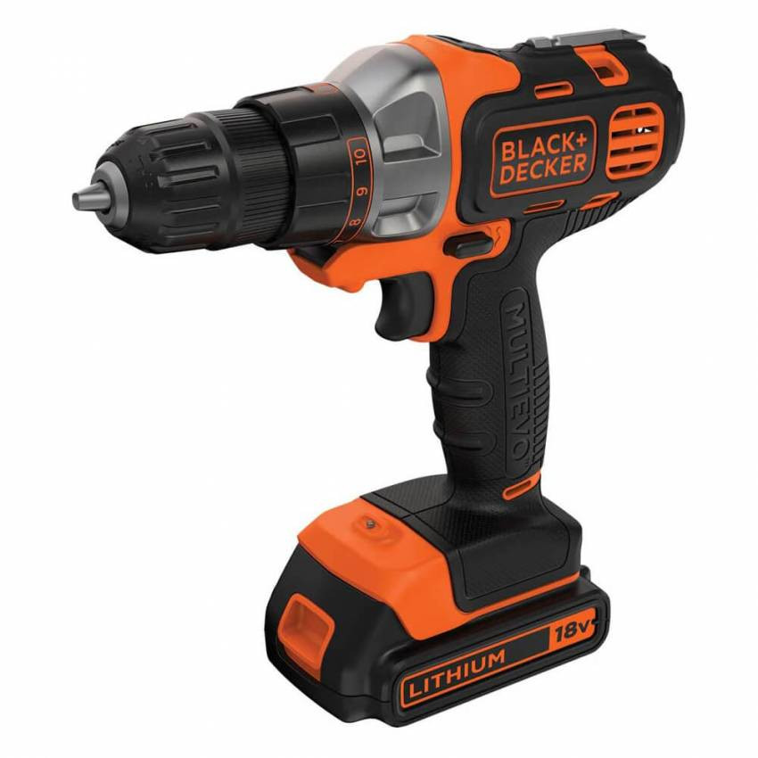 Дрель-шуруповерт аккумуляторный BLACK DECKER MT218KB-MT218KB