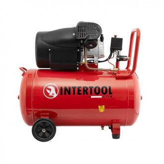 Компресор 100 л, 2.23 кВт, 220 В, 10 aтм, 354 л/хв, 2 циліндри. INTERTOOL PT-0005
