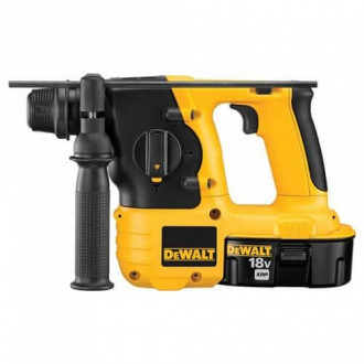 Перфоратор аккумуляторный SDS-Plus DeWALT, 2-ух режимный 18В,2 Дж,1100 об/мин.,4200 уд./мин., диаметры сверления бетон/дерево/металл - 20/26/13 мм, вес 3,1 кг, 2 аккумулятора, ЗУ, рукоятка, кейс-[articul]
