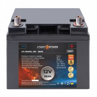 Аккумулятор для автомобиля литиевый LP LiFePO4 12V - 36 Ah (+ справа)-[articul]