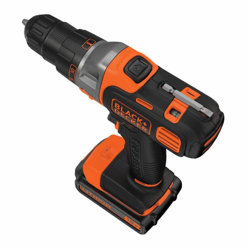 Дрель-шуруповерт аккумуляторный BLACK DECKER MT218KB-MT218KB