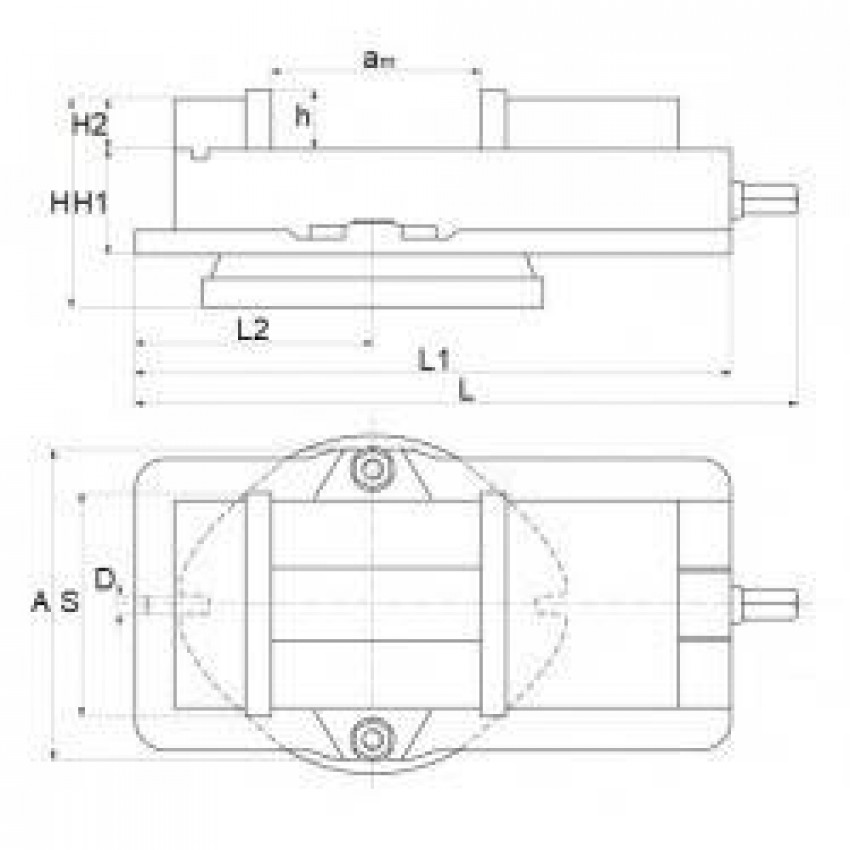 Тиски станочные ротационные 160 мм QH160-QH160