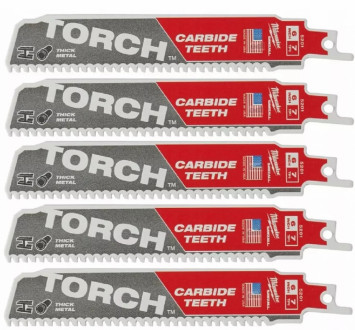 Полотно для шабельних пил TORCH CARBIDE MILWAUKEE, 150х3,1мм, (5шт), (метал)-[articul]